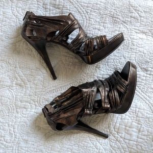 Carlos Santana Bronze Shimmer Stilettos
